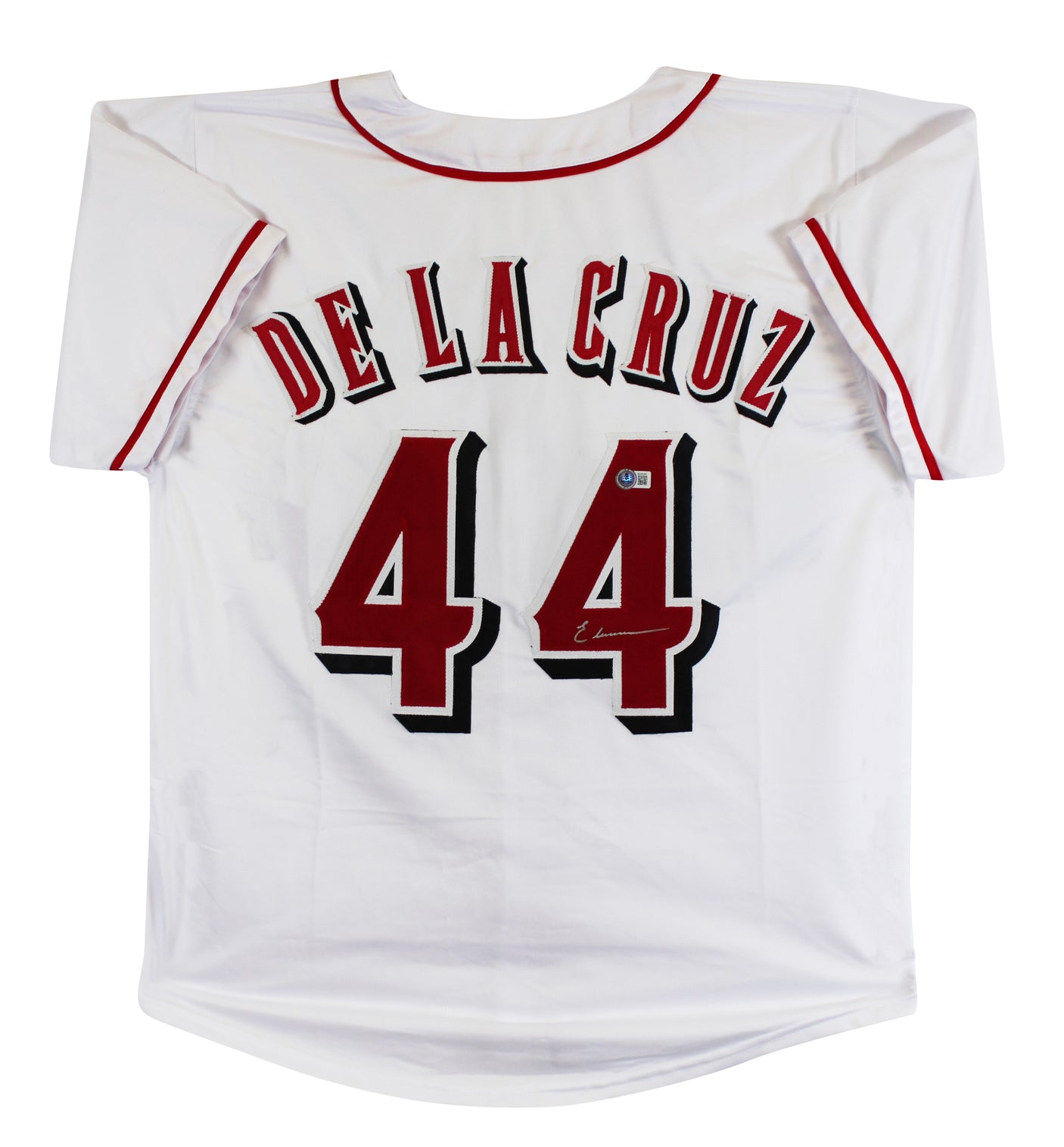 Elly De La Cruz Authentic Signed White Pro Style Jersey w/ Dropshadow BAS 2
