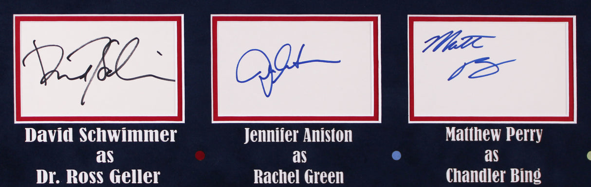 Friends (6) Perry, Aniston, Schwimmer, Cox +2 Signed Framed Display BAS #AD04917