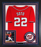 Juan Soto Authentic Signed Red Pro Style Framed Jersey Autographed JSA #FF87610