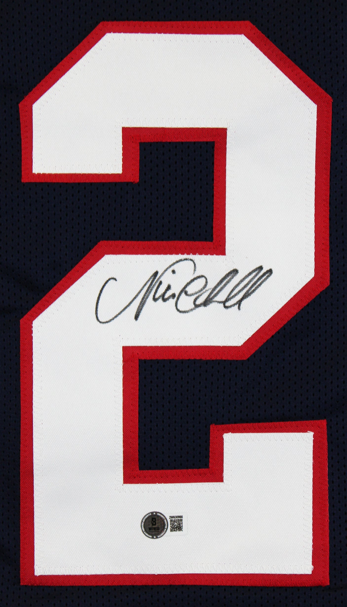 Nick Chubb Authentic Signed Navy Pro Style Jersey Autographed BAS Witnessed