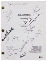 The Sopranos (11) Gandolfini, Falco, Imperioli +8 Signed Pilot Tv Script BAS LOA