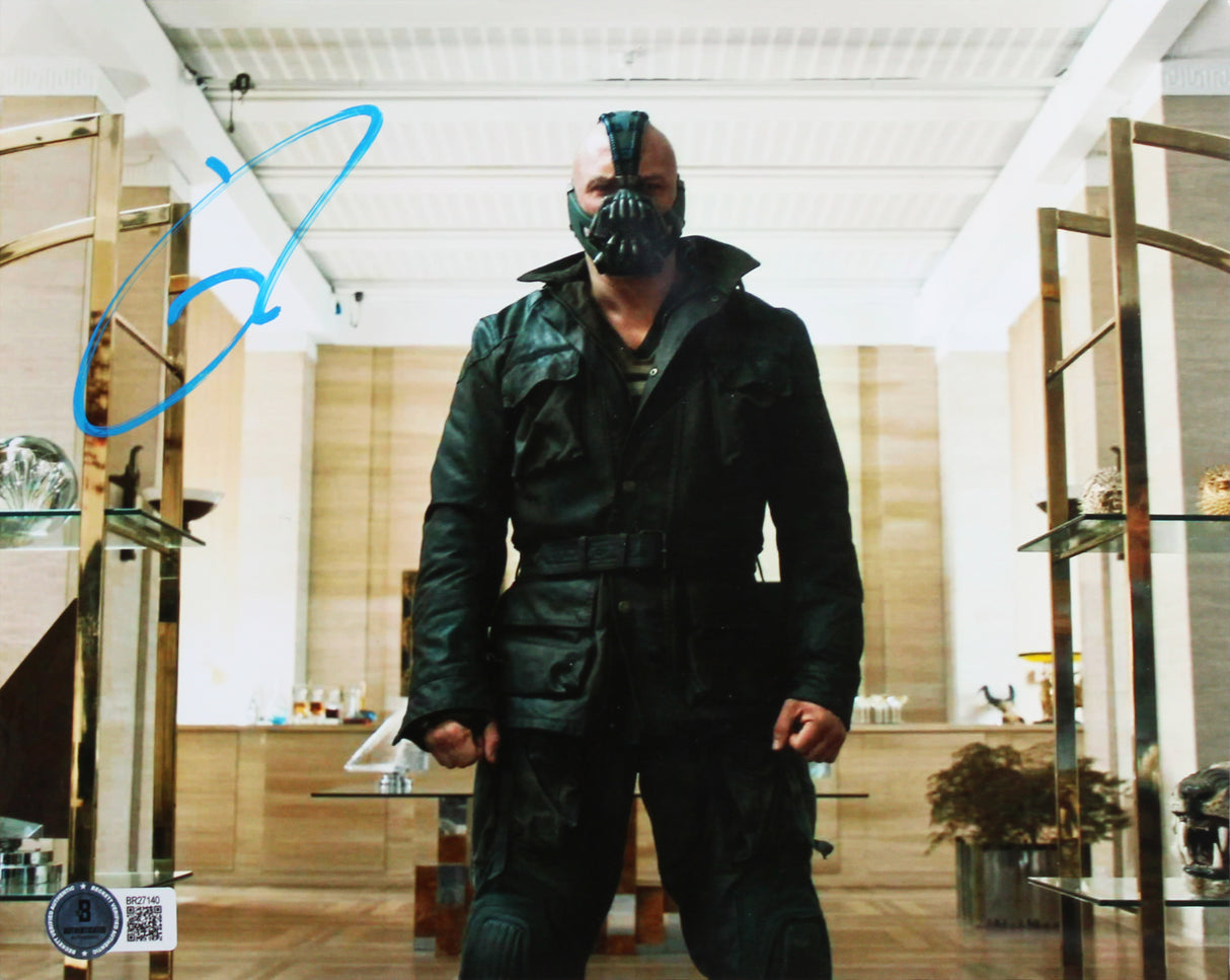Christian Bale & Tom Hardy The Dark Knight Rises Signed 8x10 Framed Photo BAS