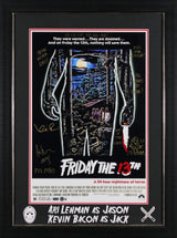 Kevin Bacon & Ari Lehman Authentic Signed Framed 16x24 Photo BAS #BT67618