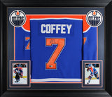 Paul Coffey Authentic Signed Blue Pro Style Framed Jersey BAS #BU16652