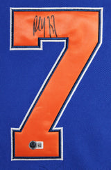 Paul Coffey Authentic Signed Blue Pro Style Framed Jersey BAS #BU16652