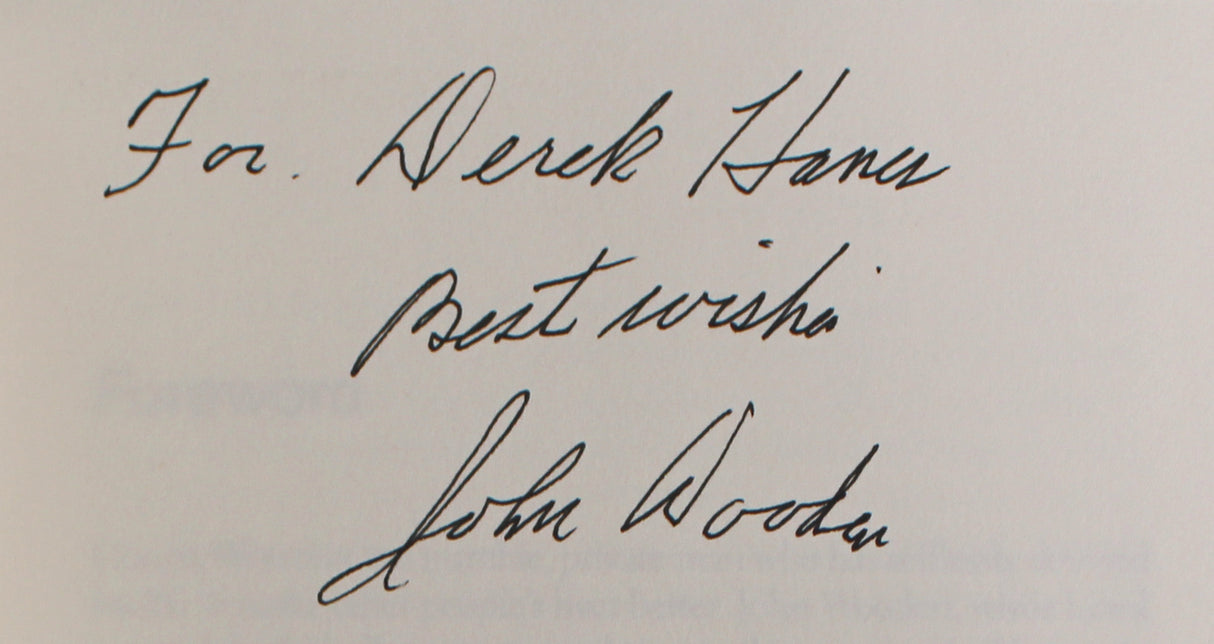 UCLA John Wooden "Best Wishes" Signed They Call Me Coach Book BAS #BR84268