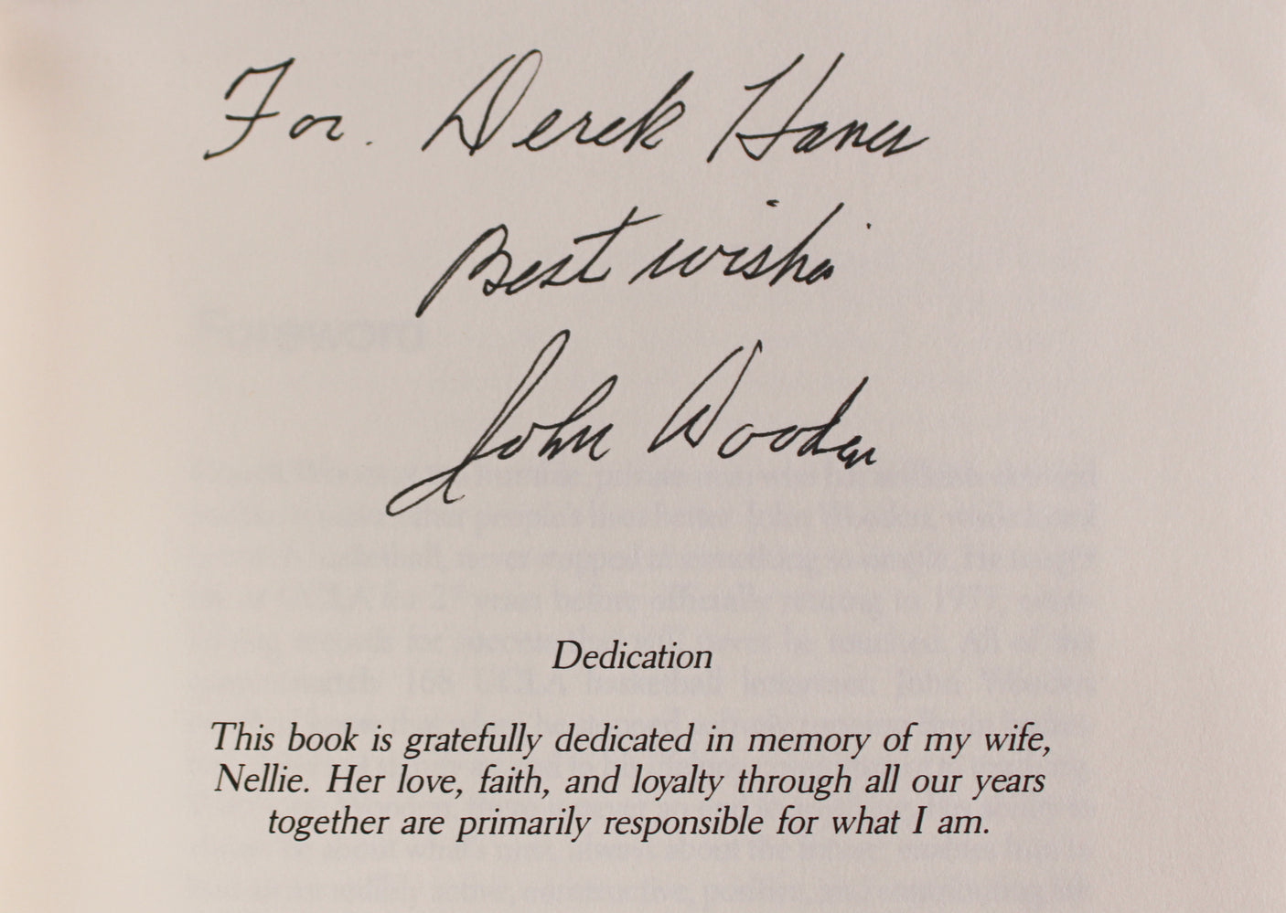 UCLA John Wooden "Best Wishes" Signed They Call Me Coach Book BAS #BR84268