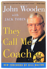 UCLA John Wooden "Best Wishes" Signed They Call Me Coach Book BAS #BR84268
