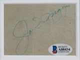 Yankees Joe DiMaggio Authentic Signed & Framed 2.5x3 Cut Signature BAS #A88434
