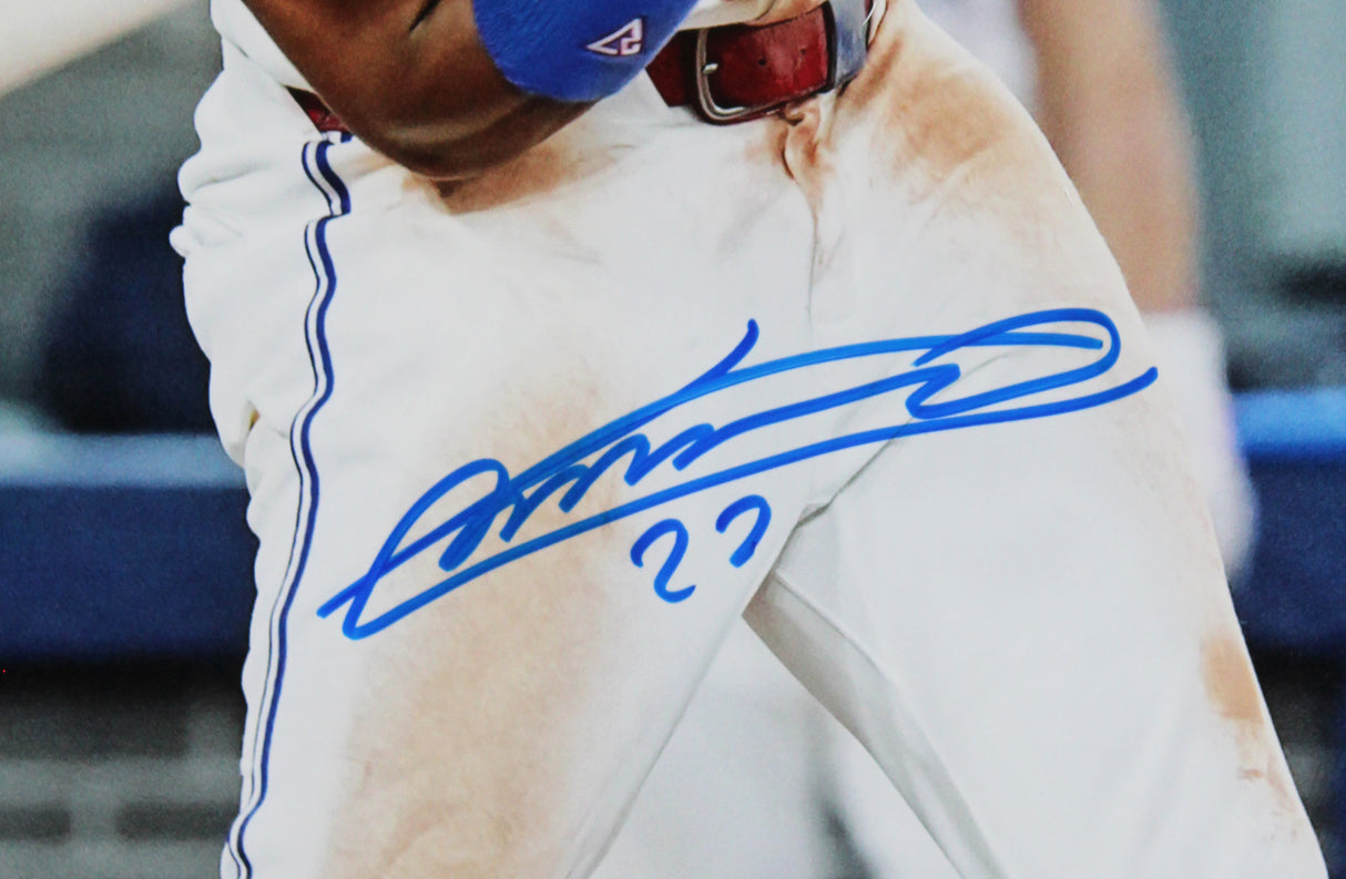 Vladimir Guerrero Jr. Signed 16x20 Vertical ALCS Batting Photo BAS Witnessed