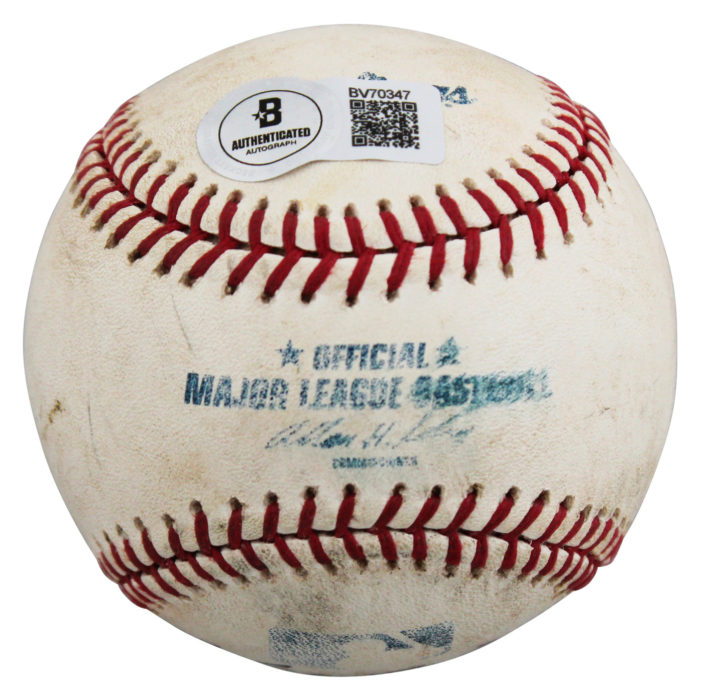 Yankees Alfonso Soriano Signed Game Used Allen Selig OML Baseball BAS #BV70347