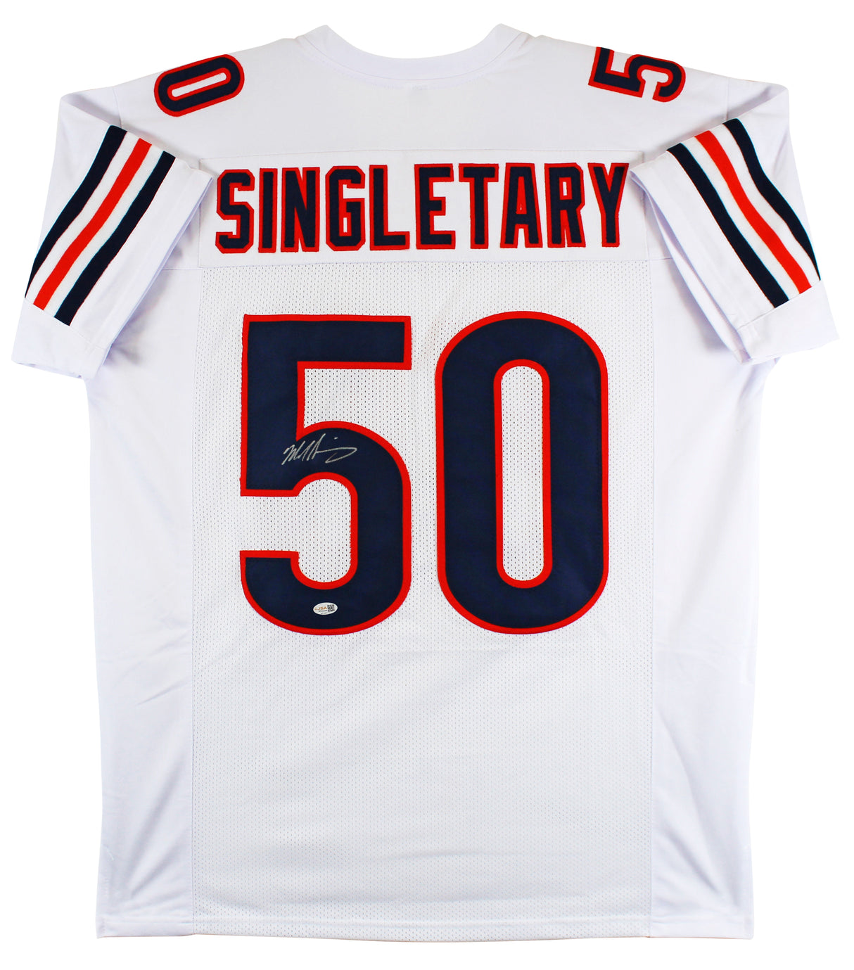 Mike Singletary Authentic Signed White Pro Style Jersey Autographed JSA Witness