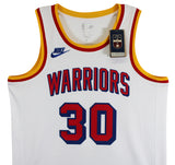 Warriors Stephen Curry Signed White Nike 2024 Classic Ed. Swingman Jersey BAS 2