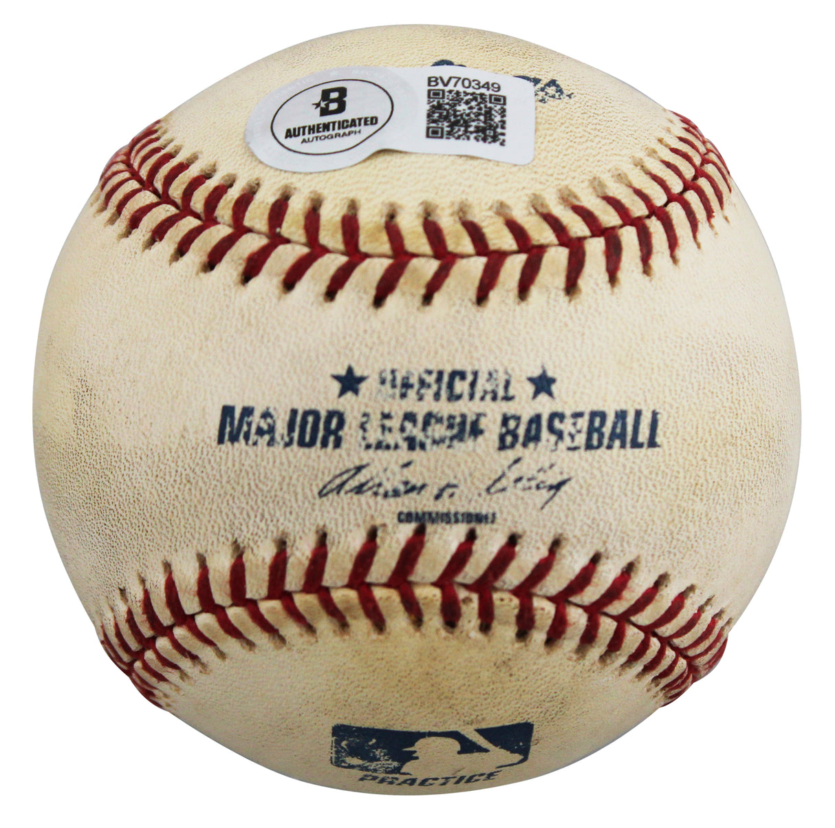 Blue Jays Shawn Green Signed Practice Used Allen Selig OML Baseball BAS #BV70349