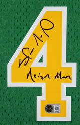 Sonics Shawn Kemp "Reign Man" Signed Green M&N 1994-95 HWC Swingman Jersey BAS
