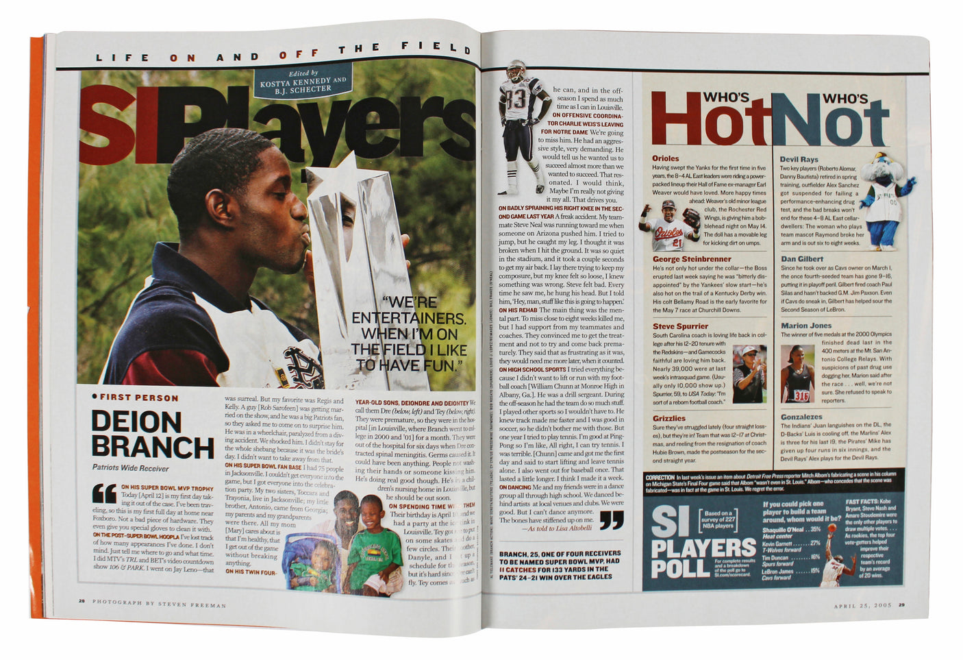 Heat Shaquille O'Neal Signed April 2005 Sports Illustrated Magazine BAS Witness