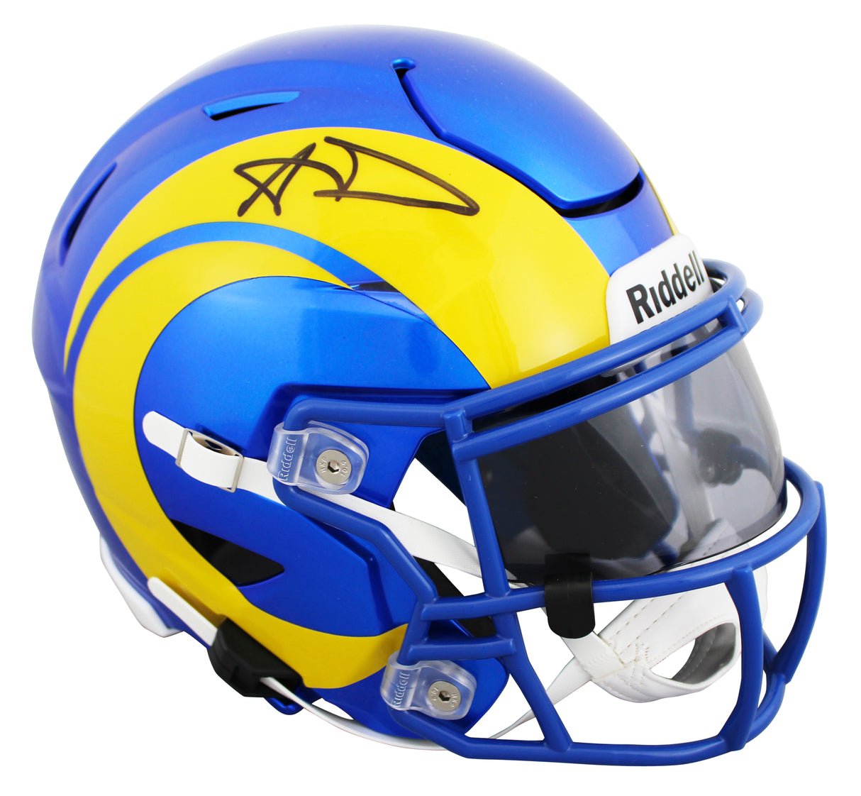 Rams Aaron Donald Authentic Signed Speed Flex Midi Replica Mid Size Helmet BAS