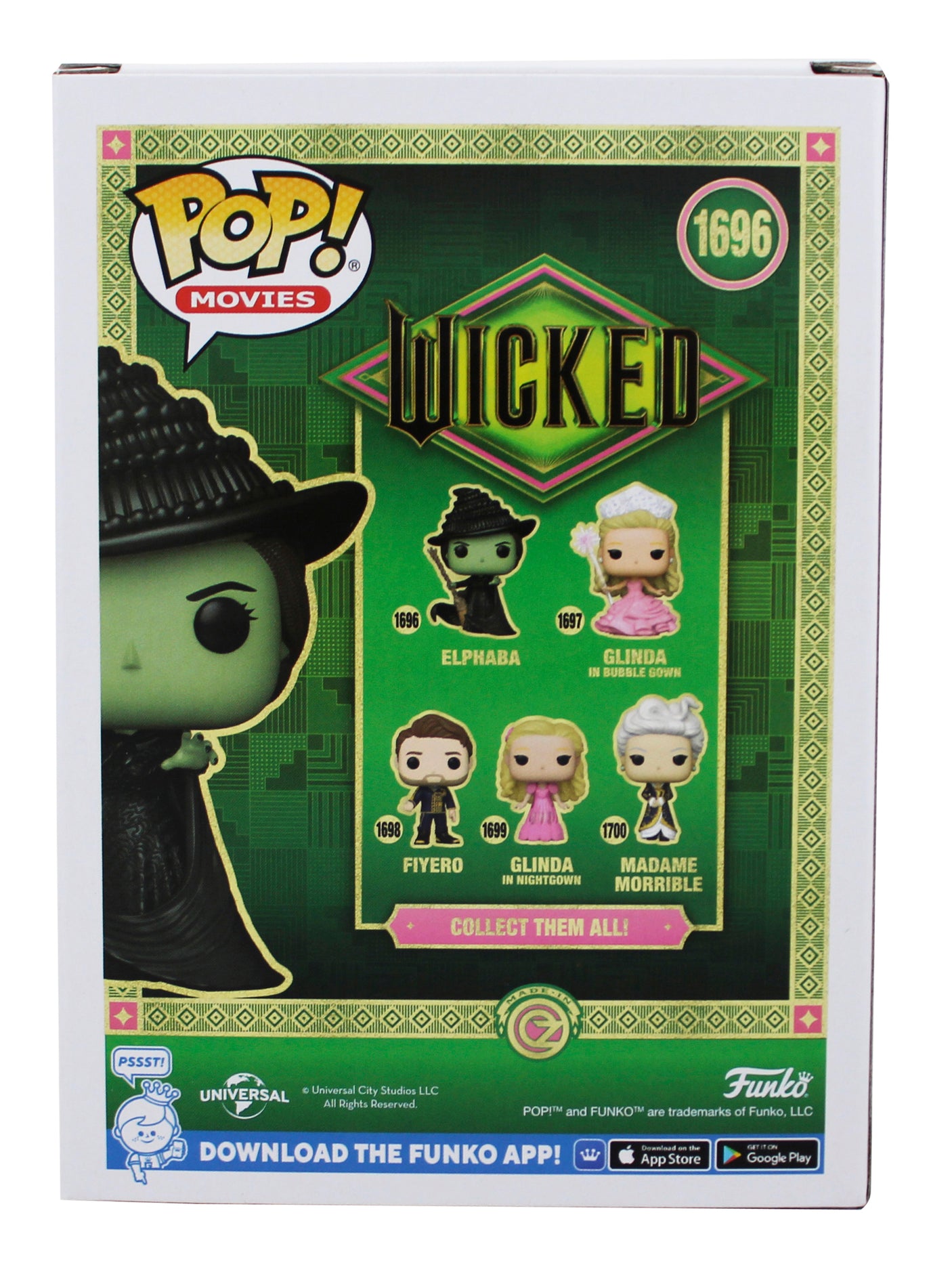 Idina Menzel Wicked Signed Elphaba #1696 Funko Pop Vinyl Figure JSA #AU08714