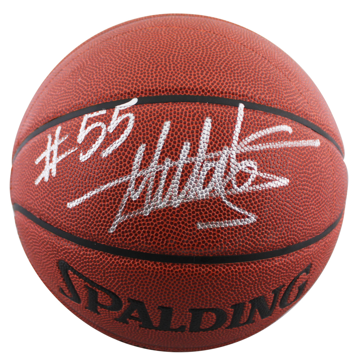 76ers Dikembe Mutombo Authentic Signed Spalding I/O Basketball BAS #BR84342