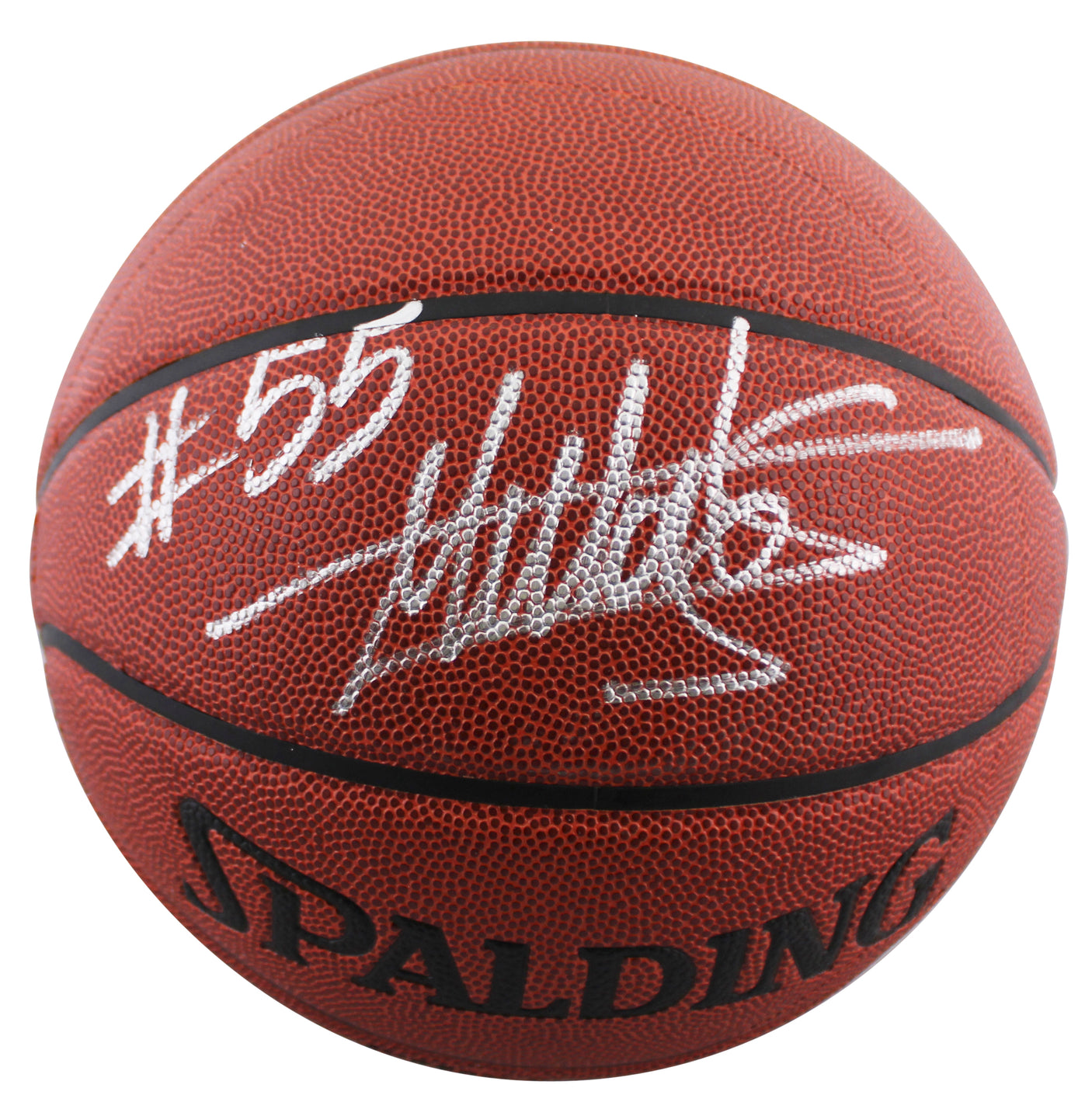 76ers Dikembe Mutombo Authentic Signed Spalding I/O Basketball BAS #BR84342