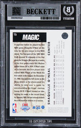 Shaquille O'Neal Authentic Signed 1992 Upper Deck #1 RC Trade Card BAS Slab NS