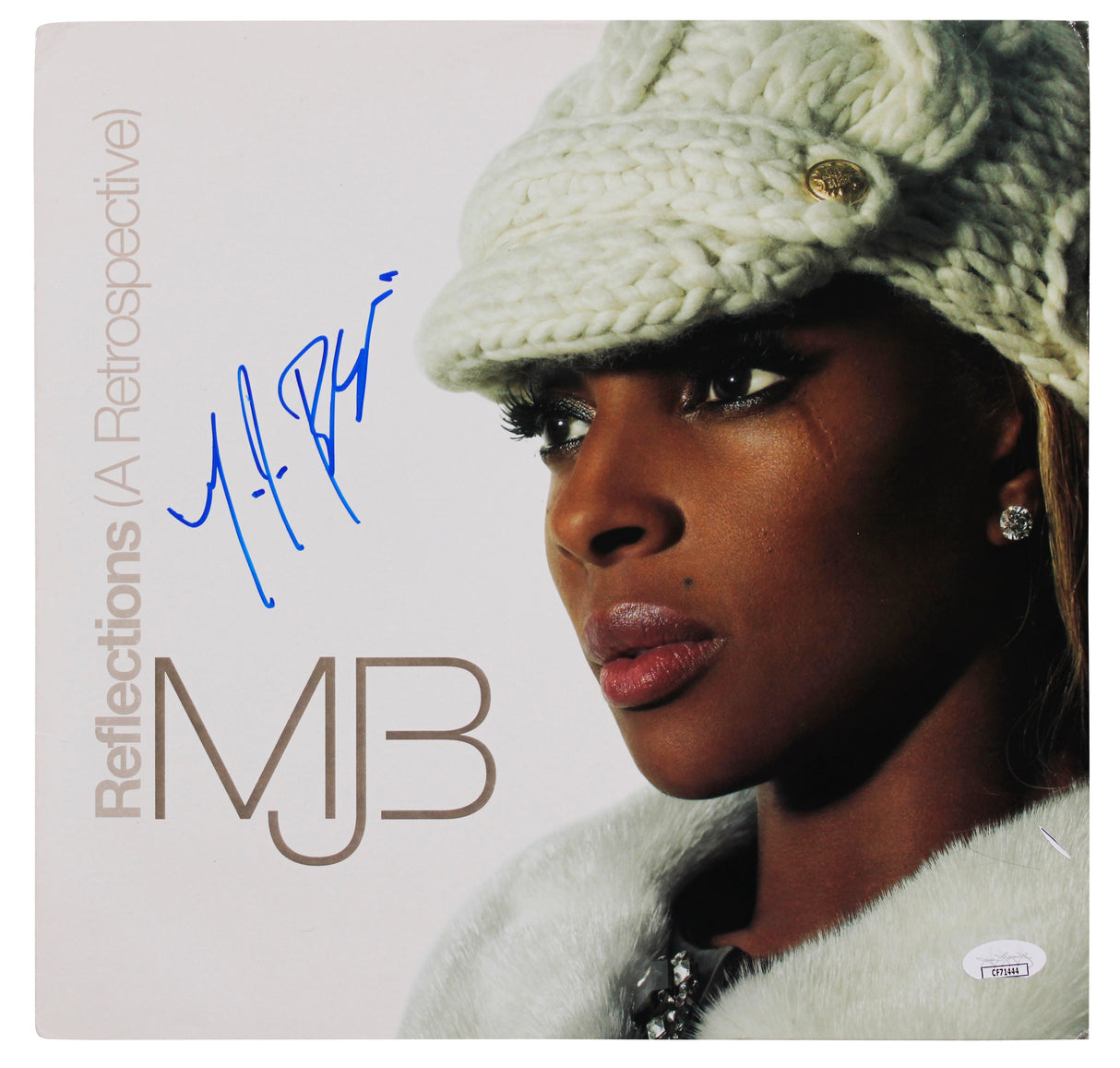 Mary J. Blige Authentic Signed Reflections Album Cover W/ Vinyl JSA #CF71444