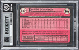 Expos Randy Johnson Authentic 1989 Topps #647 Card Autographed BAS Slabbed