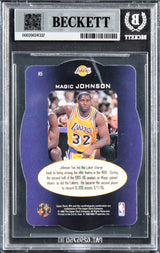 Lakers Magic Johnson 1996 SPX Holoview Heroes #H5 Card Autographed BAS Slabbed