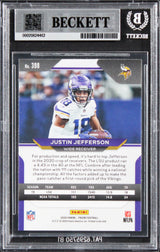 Vikings Justin Jefferson Signed 2020 Panini Prizm #398A Rookie Card BAS Slabbed