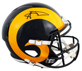 Rams Aaron Donald Signed 1981-99 TB Full Size Speed Rep Helmet W/ Case BAS