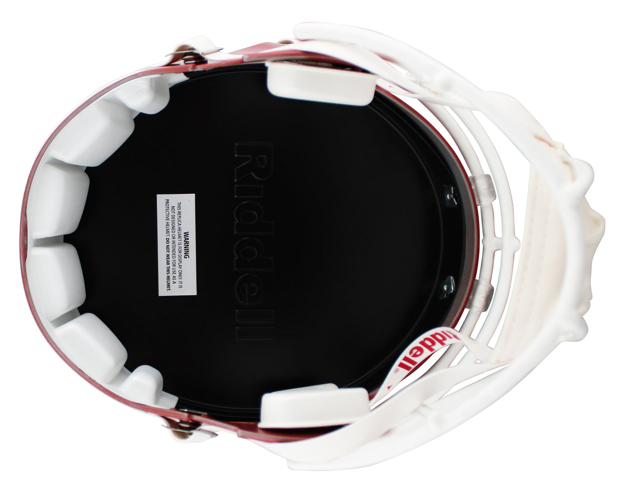 OU HT (4) Sims, White, Owens & Bradford Signed Full Size Speed Rep Helmet BAS W