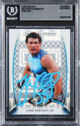 Panthers Luke Kuechly Signed 2012 Topps Platinum Xfractors #137 RC Card BAS Slab
