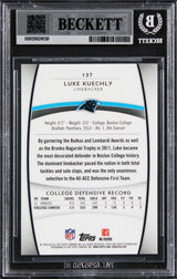Panthers Luke Kuechly Signed 2012 Topps Platinum Xfractors #137 RC Card BAS Slab