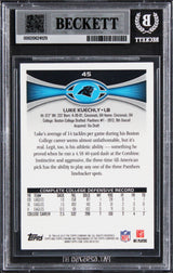 Panthers Luke Kuechly 2012 Topps Chrome #45 Rookie Card Autographed BAS Slabbed