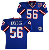 Giants Lawrence Taylor Signed 1990 Blue M&N TB SB XXV Patch Authentic Jersey BAS