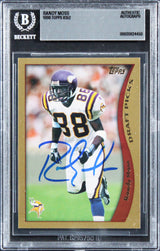 Vikings Randy Moss Authentic Signed 1998 Topps #352 Rookie Card BAS Slabbed