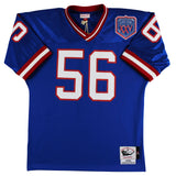 Giants Lawrence Taylor Signed 1990 Blue M&N TB SB XXV Patch Authentic Jersey BAS