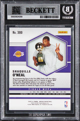 Lakers Shaquille O'Neal Authentic Signed 2020 Panini Mosaic #300 Card BAS Slab