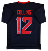 Nico Collins Authentic Signed 2024 Alternate Navy Blue Pro Style Jersey BAS