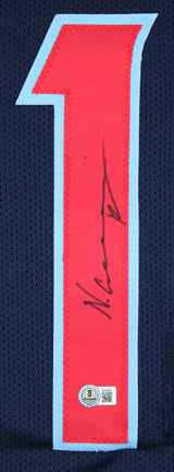 Nico Collins Authentic Signed 2024 Alternate Navy Blue Pro Style Jersey BAS