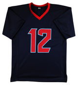Nico Collins Authentic Signed 2024 Alternate Navy Blue Pro Style Jersey BAS