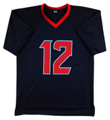 Nico Collins Authentic Signed 2024 Alternate Navy Blue Pro Style Jersey BAS