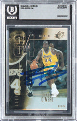 Lakers Shaquille O'Neal Authentic 1999 SPX #36 Card Autographed BAS Slabbed
