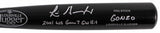 D-Backs Luis Gonzalez "2x Insc" Signed Black Louisville Slugger Bat BAS Witness