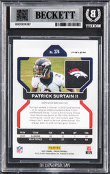 Broncos Patrick Surtain II Signed 2021 Panini Prizm Silver #374 RC Card BAS Slab