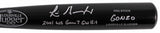 D-Backs Luis Gonzalez "2x Insc" Signed Black Louisville Slugger Bat BAS Witness