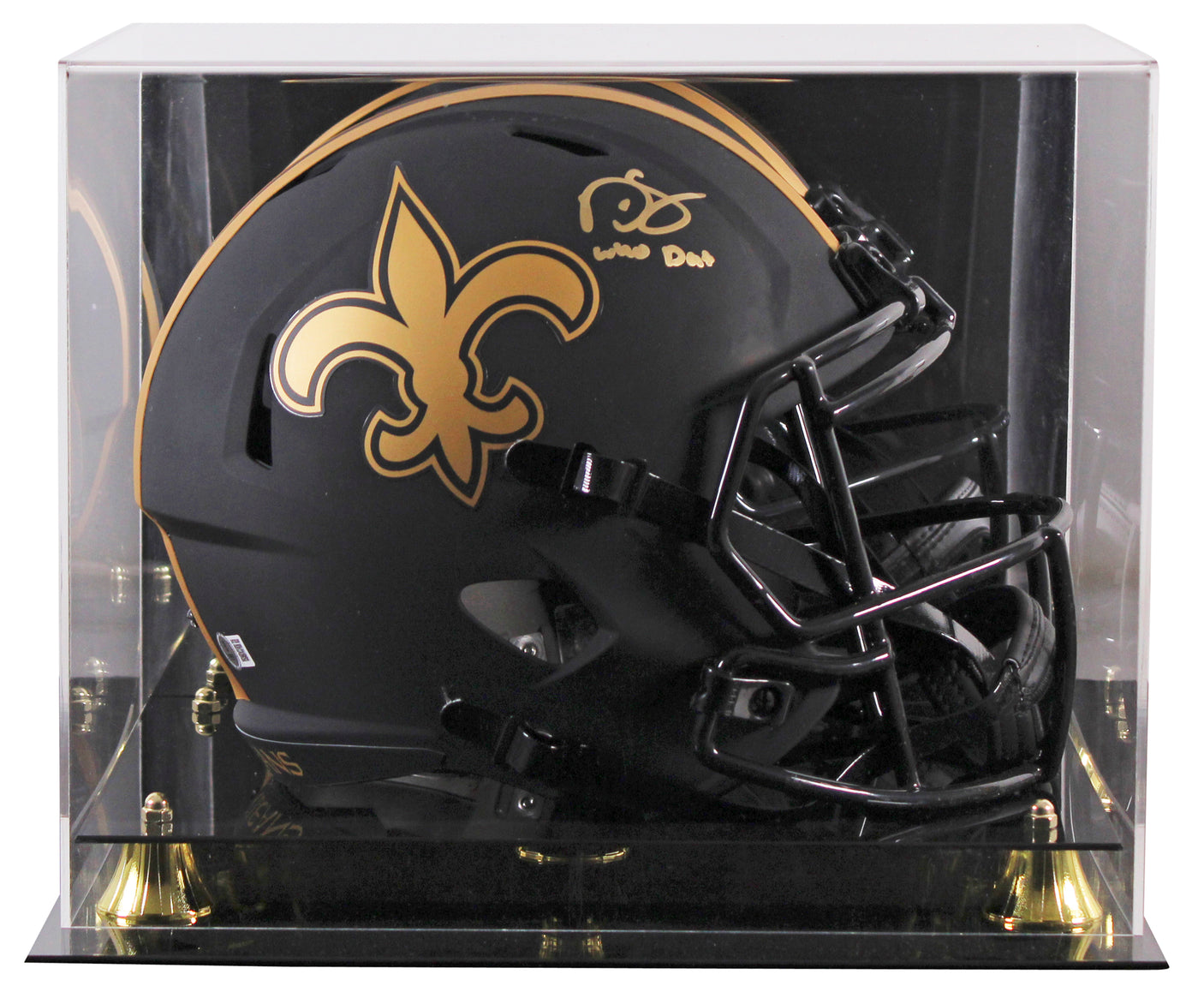 Saints Darren Sproles "Who Dat" Signed Eclipse F/S Speed Rep Helmet W/ Case BAS