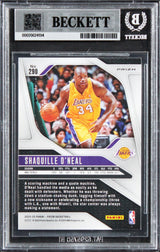 Lakers Shaquille O'Neal Signed 2024 Panini Prizm Pink Ice #290 Card BAS Slabbed