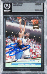 Magic Shaquille O'Neal Authentic Signed 1992 Ultra #328 Rookie Card BAS Slabbed