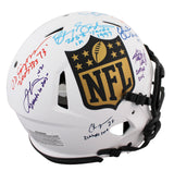 NFL 2k Rushers (9) Peterson, Sanders +7 Signed F/S Speed Proline Helmet BAS Wit